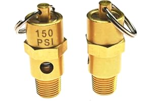 ATVMOTO 150 PSI, 1/8" NPT, Pressure Relief Pressure Valve, 150 PSI Air Compressure, 2 Packs