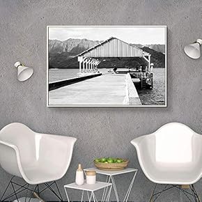 Floating Framed for Living Room Bedroom Black and...