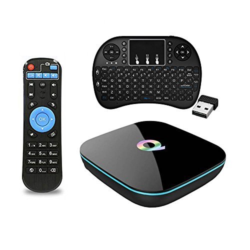 MXG TV Box + Wireless Keyboard, 4K 2GB 16GB 2.4GHz Android 6.0 Quad Core 3D Bluetooth Smart Media Box
