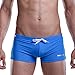 DESMIIT Men's Rope Waist Solid Color Swimming Trunk ,Style2 Blue , US Medium / Tag XL(30