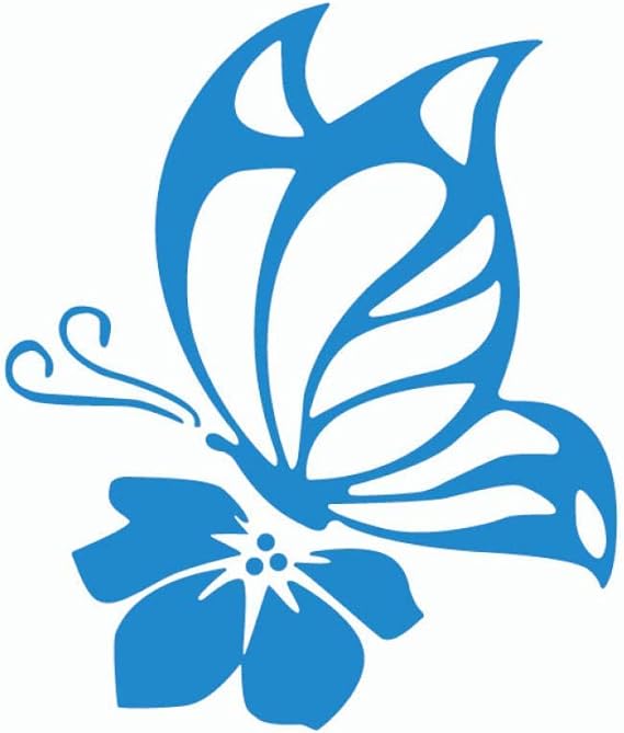 IOIUG Wandaufkleber Schmetterling mit Blume Vinyl Wandaufkleber DIY