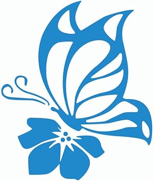IOIUG Wandaufkleber Schmetterling mit Blume Vinyl Wandaufkleber DIY