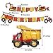 Construction Birthday Party Supplies (Serves 16) , Dump Truck Party Decorations for Kids，Include Construction Party Plates, Tablecloth, Cups, Napkins, Construction Balloons for Boys