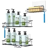 Nieifi Shower Caddy Basket with Hooks Soap Dish