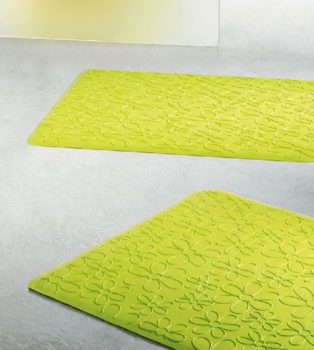 Spirella 1209706 Non-Slip Rug Flower KiWi 55 x 55 cm