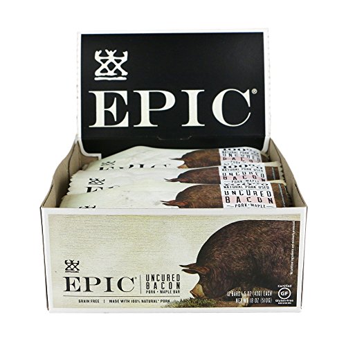 EPIC Uncured Bacon Protein Bars, 12 Count Box 1.5oz bars