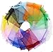 Wudygirl 100 PCS Drawstring Organza Bags 5X7 inches Jewelry Pouches Wedding Baby Shower Party Candy Favor Bags (100 pcs Mix, 5X7)