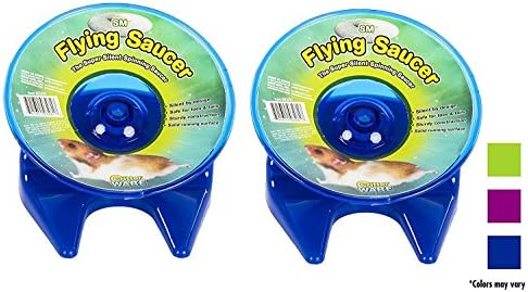 Ware Manufacturing Flying Saucer Exercise Wheel for Small Pets, 5-Inch - Colors May Vary (2 Pack)