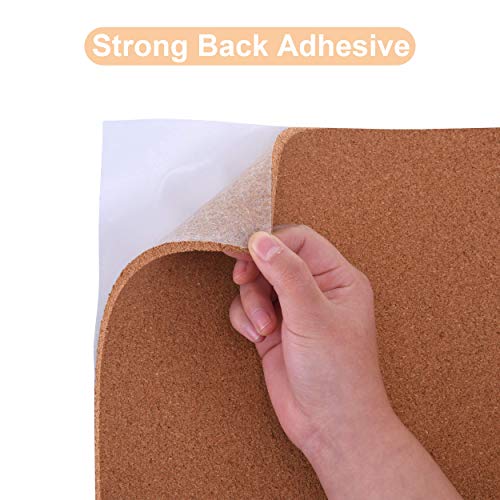 SUNGIFT Cork Board Roll 1/4" Thick 50"x16" Cork Rolls SelfAdhesive