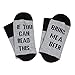 Genji Christmas Unisex If You Wine&Beer Full Cotton Socks (One Size,Black-Gray-1Pairs)