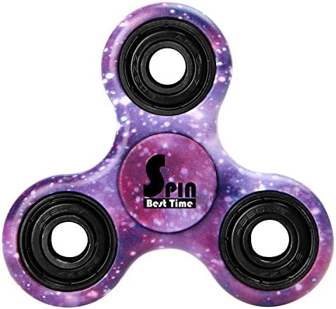 Best Time Spin Tri Fidget Spinner Hand Toy, EDC Camouflage Colorful Perfect for Children and Adults Time Killer, ADHD Focus Anxiety Relief (Stars)