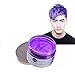 VOLLUCK Purple Hair Coloring Wax Temporary Hair Clay Pomades 4.23 oz,Natural Hair Dye Material Disposable Hair Styling Clay Ash for Cosplay,Halloween,Party