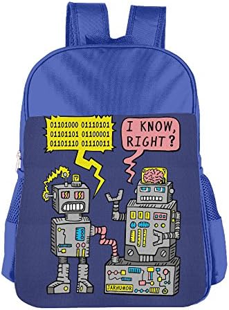 Kid's Robot Talk I Know Right Shoulder Backpack School Bag