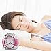 Chelvee Alarm Clock, Portable Quartz Analog Alarm Clock for Kids and Traveler, Night Light, Snooze, Non-Ticking, AA Battery Powered (Pink)