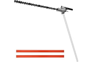NEO-TEC 16" Hedge Trimmer Attachment Universal Dual Action Articulating,Heavy Duty Steel Material Angle 170° Adjustable for Garden Yard Hedge Shrub Trimming