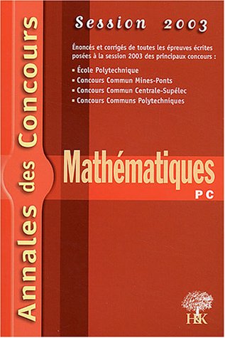 Mathématiques, PC