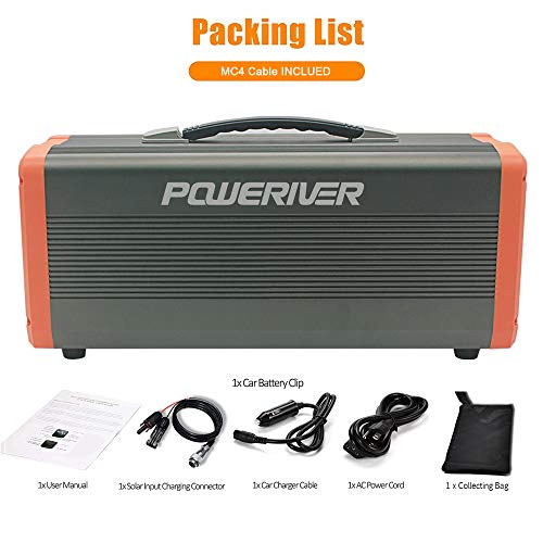 POWERIVIER Portable Power Station,Solar Generator 1000W,Electric