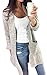 Betteraim Women's Long Sleeve Solid Color Knitted Sweater Cardigan Grey