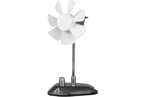 Arctic Breeze - USB Desktop Fan with Flexible Neck and Adjustable Fan Speed, Portable Desk Fan, Silver