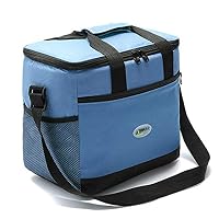 Carperipher Cooler Bag Insulated, 24 Can Collapsible Soft Portable Lunch Cooling Tote Bag for Men, Women, Travel,Camping Picnic, Beach, BBQ, Wine/Car Cool Beer Groceries Storage, Leakproof Liner, Blue