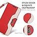 ProCase Galaxy Note 8 Wallet Case, Flip Kickstand Case with Card Slots Mirror Wristlet, Folding Stand Protective Cover for Galaxy Note8 2017 -Red