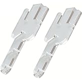 JILINWEI 2Pcs Addi Knitting Machine Tensioner Accessories,Removable Yarn Adapters with Tearable Kraft Protective Paper,Tension Rods for King and Express Machines,Clear (CZ-01)