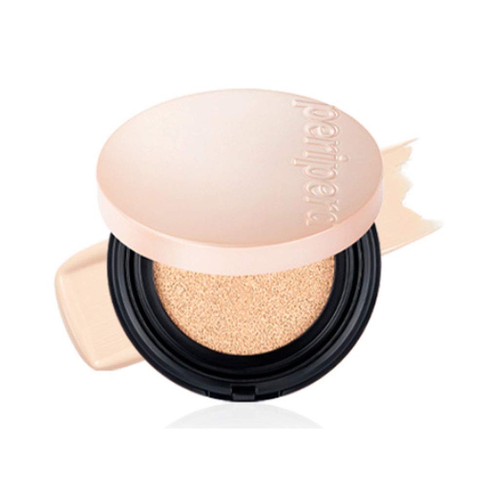 Peripera Double Longwear Cover Cushion Foundation - Double Layered Powder Long Lasting Covers Imperfections Compact and Smooth - Pure Ivory - 12g