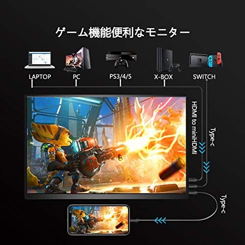 Amazon Co Jp Mobile Monitor Mobile Display 17 3 Inches Gaming Monitor Non Glossy Lightweight Ultra Thin Ips Panel Portable Monitor 19 X 1080fhd Usb Type C Mini Hd Ps4 Xbox Switch Pc Mac Etc Includes Stand Pse Certified 3 Years