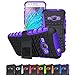 Viodolge J1 2016 Case, Amp 2 Case, Express 3 Case, [Shockproof] Hybrid Tough Rugged Dual Layer Protective Case Cover with Kickstand for Samsung Galaxy J1 2016 / Amp 2 / Express 3 Purple