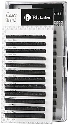 Eyelash Extension BL Laser Mink Lash U Curl Mix 8 Sizes in 1 Tray (UX0.10mm)