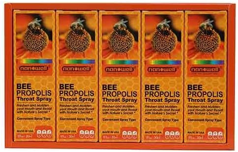Nanowell® - Bee Propolis Throat Spray 5 Bottle Set