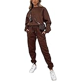 KANSOON Sweatsuits for Women Set 2 Piece Jogging Suit Long Sleeve Pullover Sweatshirts Sweatpants Tracksuit Casual Outfits