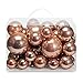 AMS 40ct Christmas Ball Plated Ornaments Tree Collection for Holiday Wedding Party Decoration(40ct Pearl, Rose Gold)