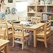 ECR4Kids Three Rung Ladderback Chair, 10in Seat Height, Classroom Seating, Honey, 2-Pack