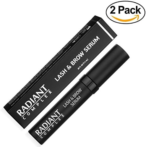 Lash &amp; Brow Serum by Radiant Complex, 2 Pack Set! Growth Enhancing Treatment &amp; Conditioner Works to Visibly Enhance &amp; Grow Eyelashes and Eyebrows