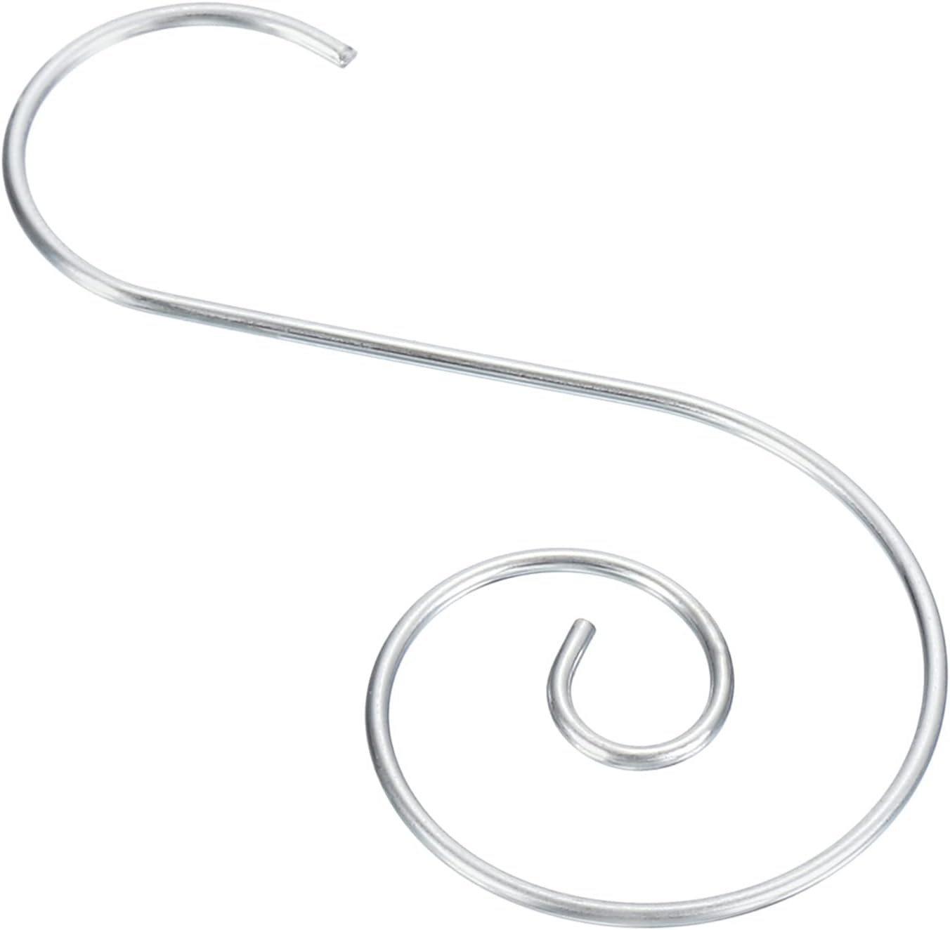 Ornament Hooks - PATIKIL Christmas Ornaments Hooks 60 Pack S Shape Hooks Wire Metal Hanging for Christmas Party Tree Decorations, Silver Tone