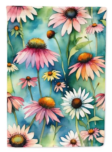 Caroline's Treasures Coneflowers House Flag Large Porch Sleeve Pole Decorative…