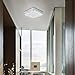 Auffel Flush Mount Ceiling Light 11IN Hallway Light Fixtures Ceiling Square Crystal Ceiling Light Fixture Dimmable Light Fixtures for Kitchen, Bathroom, Bedroom, Hallway Ceiling Lights