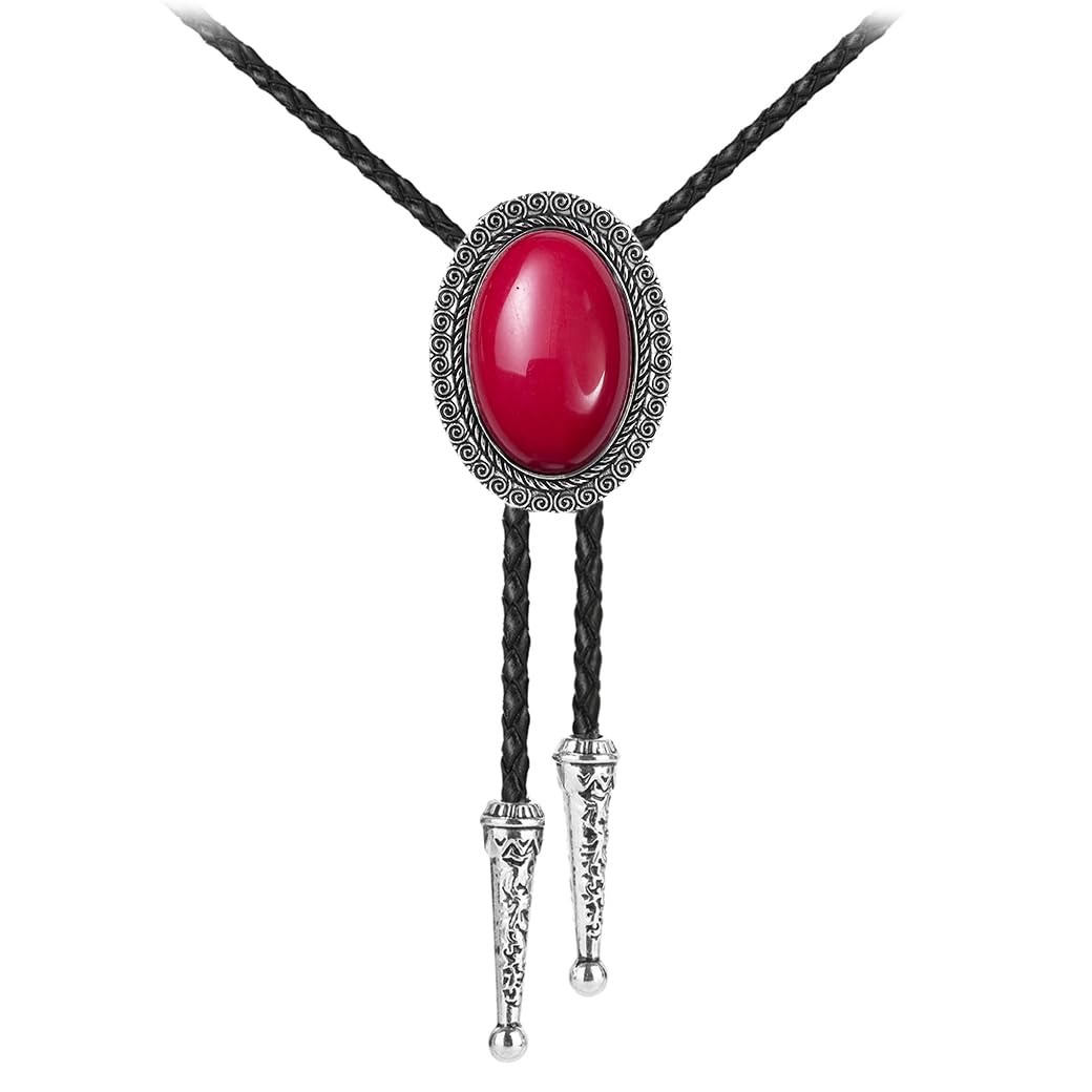 Bolo Tie with Natural Stone for Men Vintage