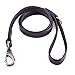 Moonpet Soft and Extra Strong Durable Real Genuine Full Grain Leather Dog Training Leash Lead - Premium Heavy Duty 4 ft x 0.11'' - Best for Medium Large X-Large Dogs Walking Running-Black