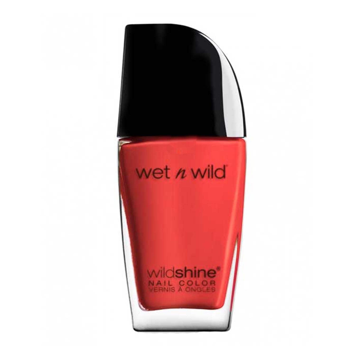 Wet n Wild, Wild Shine Nail Color, Quick Dry Nail Polish with High Shine Finish, Smooth Texture for Easy Application without Streaks or Clumps, Long-Lasting Formula, Precision Brush, Heatwave
