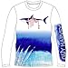 Guy Harvey Mako Shark UVX Pro Long Sleeve Performance T-Shirt (Large, White)