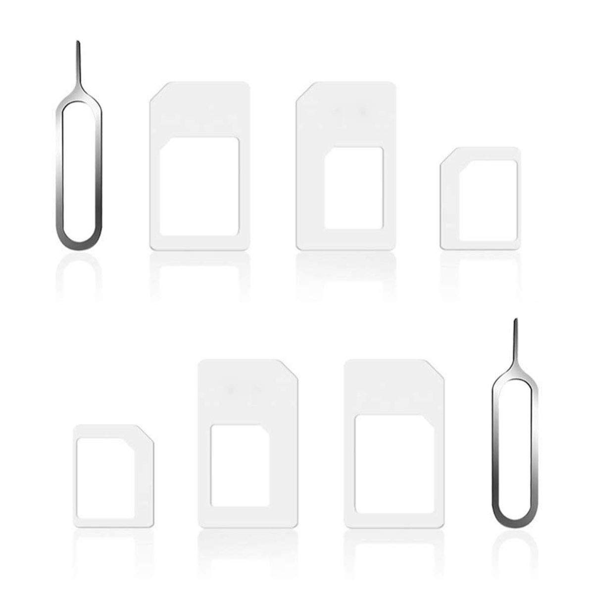 SIM Card Adapter,2 Set Standard 4 in 1 Converter with Card Folder and Needle