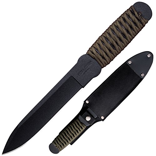 Cold steel 80tftcz true flight thrower survival knife, green/blac…