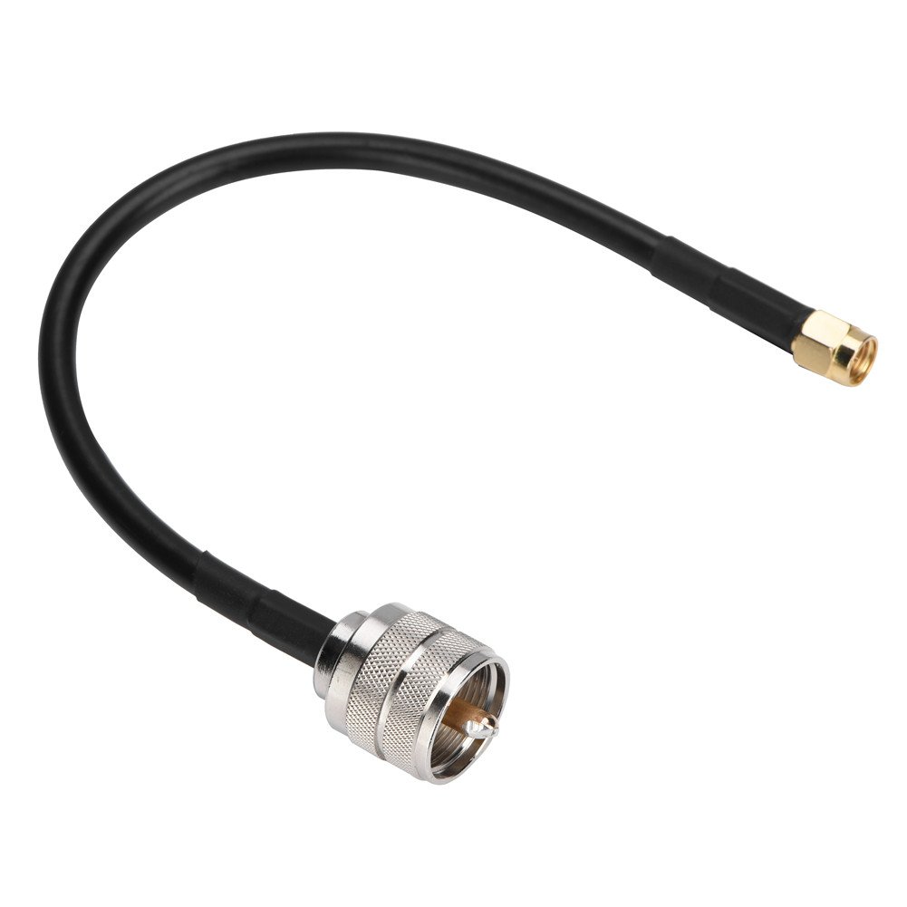 Hakeeta 20cm SMA to UHF Cable, SMA PL259 Male to UHF PL259 Male Straight RF Pigtail Coaxial Cable
