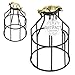 Rustic State Set of 2 Industrial Vintage Style | DIY Farmhouse Metal Wire Cage for Hanging Pendant Lighting | Light Fixture Lamp Guard Black