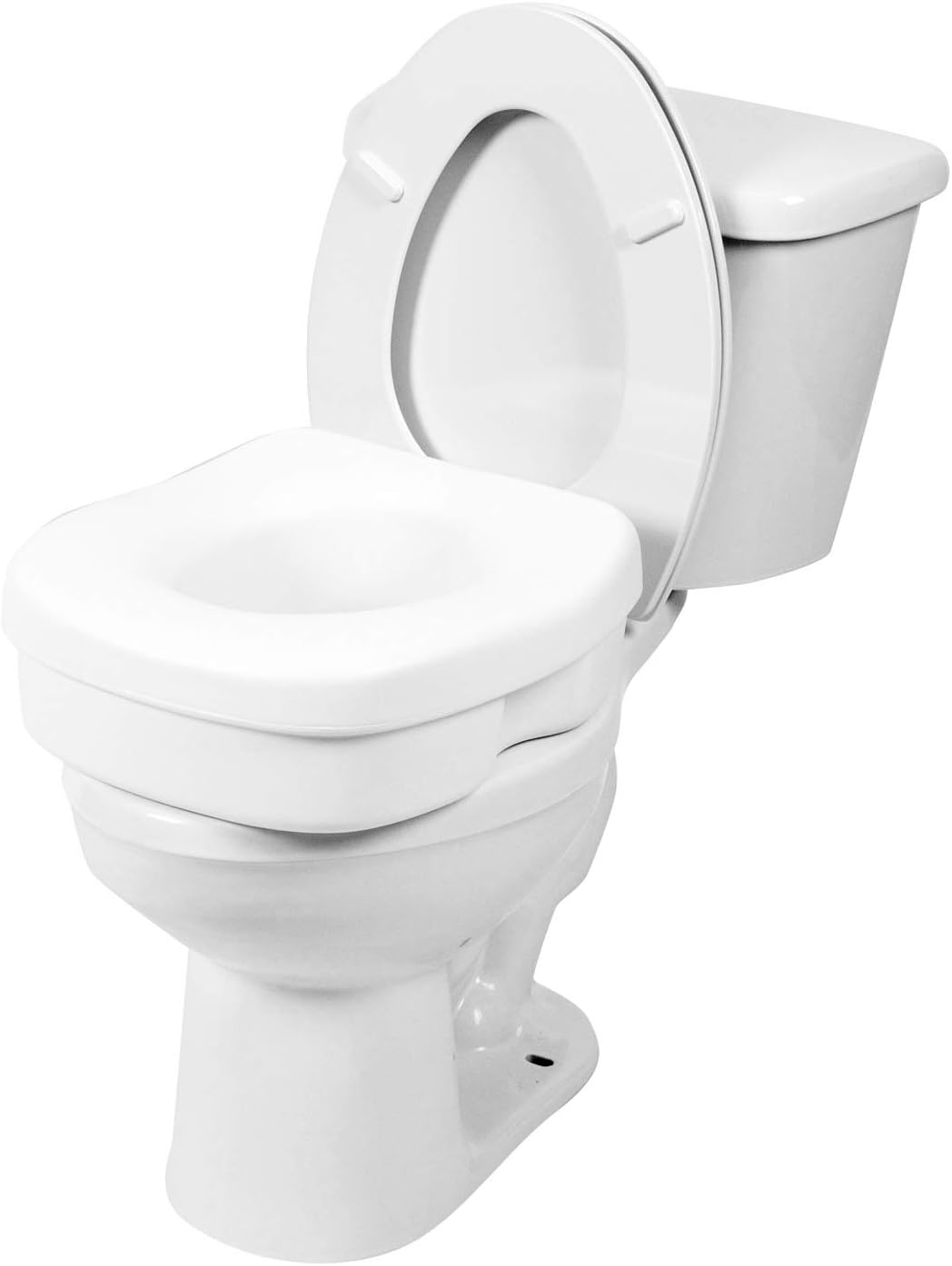 PCP Raised Toilet Seat, 5-Inch Elevated Height Over Commode, Increased Lift to Support Safety Stability and Comfort; Lightweight and Portable: Health & Personal Care