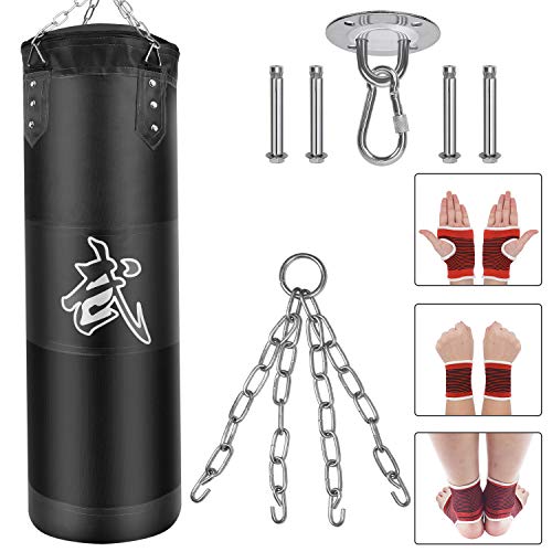 NUBARKO Punching Bag UNFILLED Set Kick Boxing Heavy MMA Training