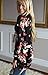 Womens Kimono Cardigans for Women Floral Cardigan Blouse Comfy Boho Wrap Casual Cover up Tops Outwear Black XL