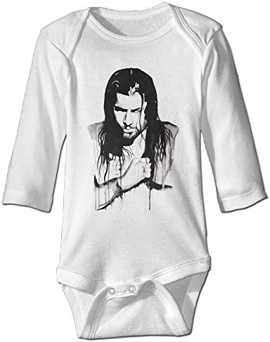 White Roman Reigns Funny Toddler Long Sleeve Nursling Bodysuit